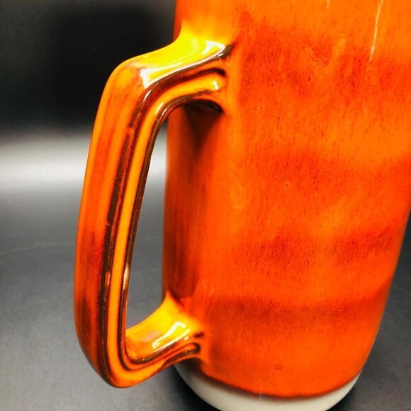 Beauceware Pottery Burnt Orange Coffee Pot Vintage Jean Cartier Artist Signed - Picture 3 of 12